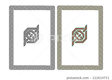 Vintage traditional realistic black and color frames set on white background isolated vector illustration Vintage traditional realistic black and color frames set on white background isolated vector illustration 122614751