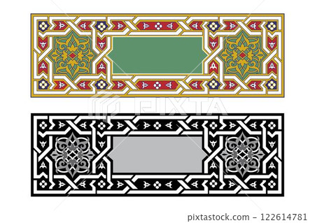 Vintage traditional realistic black and color frames set on white background isolated vector illustration Vintage traditional realistic black and color frames set on white background isolated vector illustration 122614781