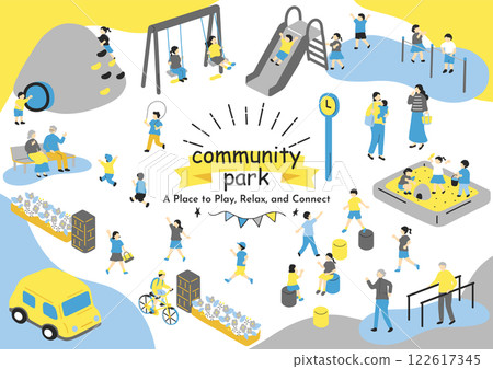 People having fun at a local park 122617345