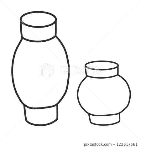 Lantern_simple monochrome line drawing illustration lantern_simple monochrome 122617561