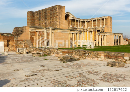 Sardis ancient city. Historic ancient city building. Historical buildings of Capital of Lydia. 122617622