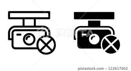 CCTV icon design template 122617802
