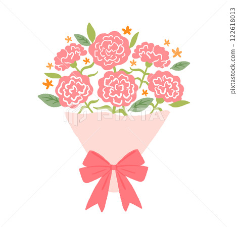 Pink bouquet illustration 122618013
