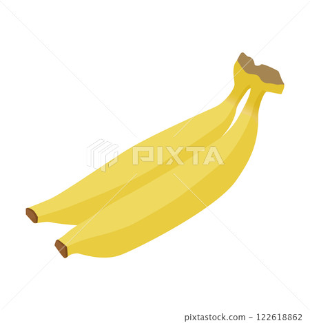 兩個相連的香蕉的向量插圖 122618862
