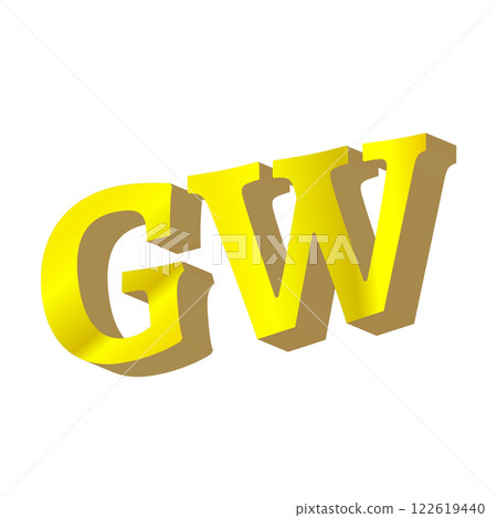 金色 GW 徽標字母 122619440