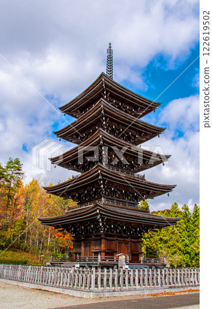 仙台市、城陽、極樂山西芳寺、五重塔 122619502