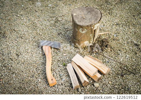 用斧頭砍柴 122619512