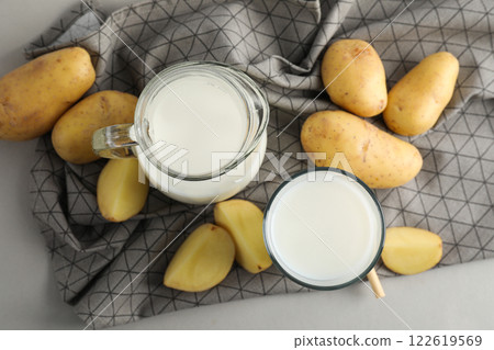 Potato milk, concept of fresh and healthy drink 122619569