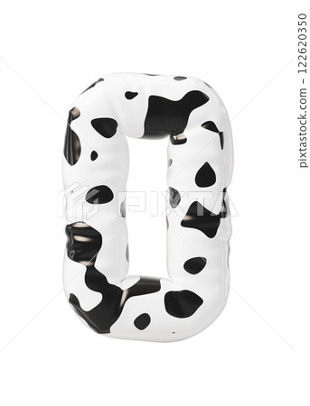 Soft balloon number with cow pattern styles, 3d 122620350