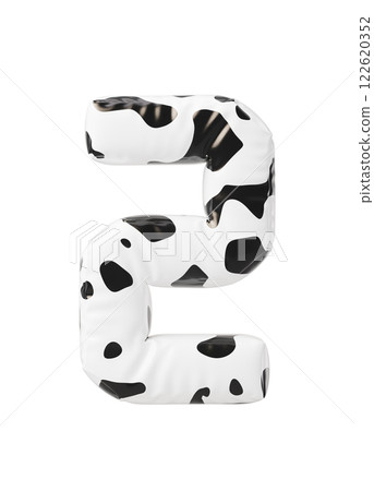 Soft balloon number with cow pattern styles, 3d 122620352