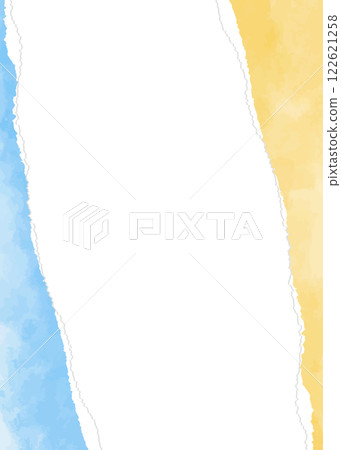 撕紙框、水彩顏色、背景材質、縱向 122621258