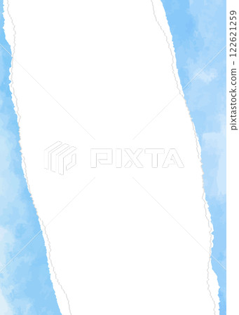 Torn paper frame, watercolor color, background material, portrait orientation Torn paper frame, watercolor color, background material, portrait orientation 122621259