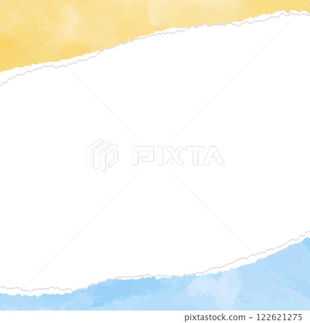 Torn paper frame, watercolor color, background material, square size Torn paper frame, watercolor color, background material, square size 122621275