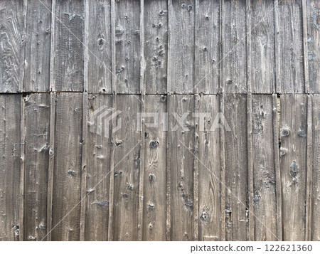 Old brown wood grain wall Natural wood background material 122621360