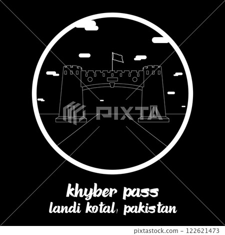 Circle Icon Khyber Pass. Vector Illustration Circle Icon Khyber Pass. Vector Illustration 122621473