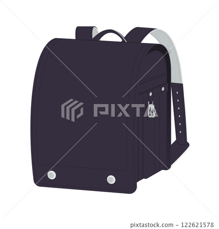 Classic black school bag / Vector illustration 122621578