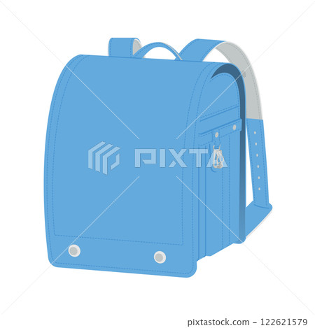 Light blue school bag / vector illustration 122621579