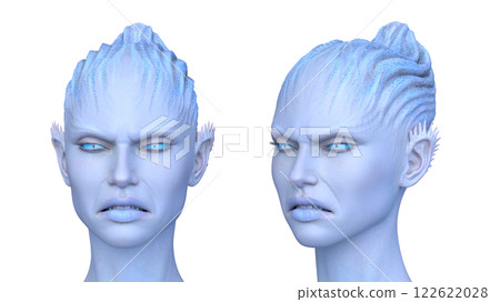 female alien face female alien face 122622028