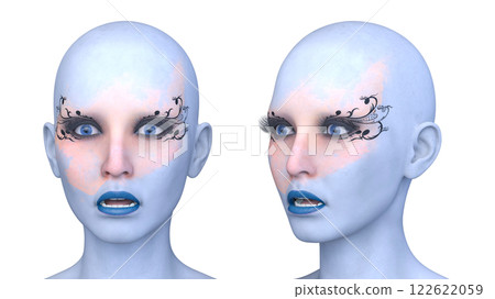 Close-up of a woman's face 122622059