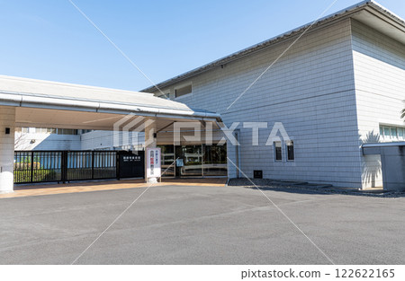 Beppu City, Oita Prefecture, Beppu Art Museum on a clear day 122622165