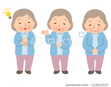 老年婦女面部姿勢高級老人已故老人 122622223