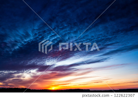 A picturesque colorful sunrise sky 122622307