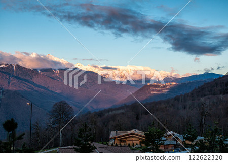 Village in a picturesque mountainous area Village in a picturesque mountainous area 122622320