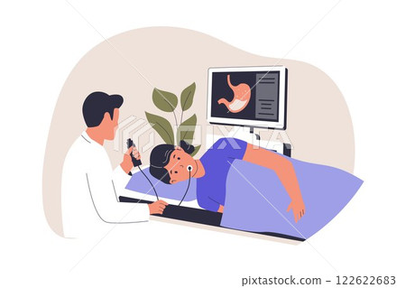 Illustration of endoscopy concept Illustration of endoscopy concept 122622683