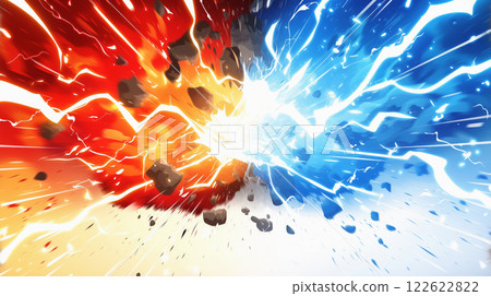 "Relative red and blue lightning background" "Relative red and blue lightning background" 122622822