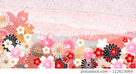 Sakura spring background paper background 122623069
