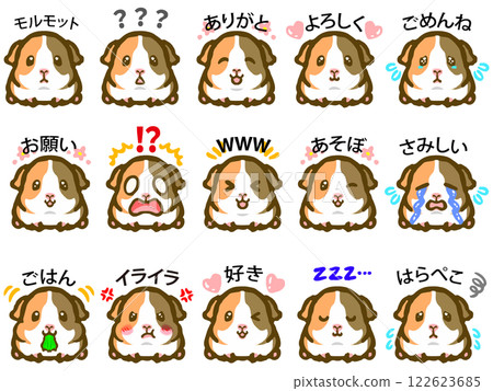 可愛又毛茸茸的豚鼠塗鴉插圖集 5 122623685