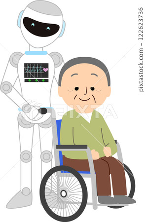 A care robot caring for the elderly 122623736