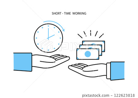 Illustration of earning money through short-term work or spot work 122623818