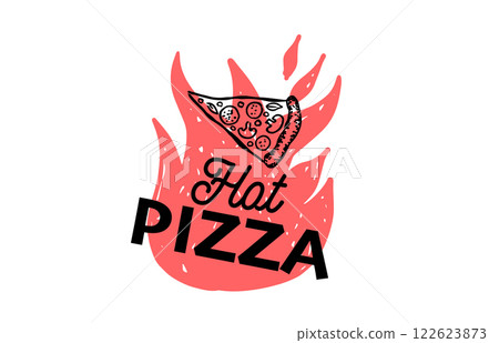 pizza, logo, vector 122623873