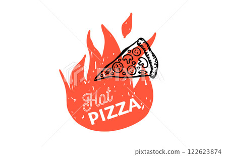 pizza, logo, vector 122623874