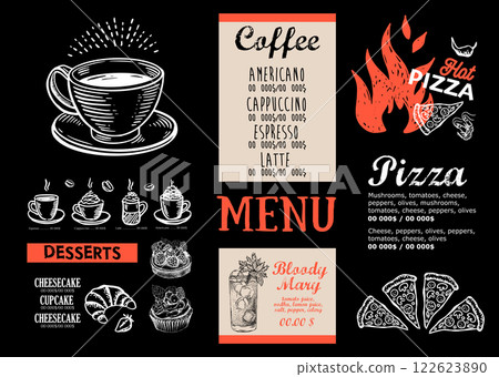 menu, food, vector - Stock Illustration [122623890] - PIXTA