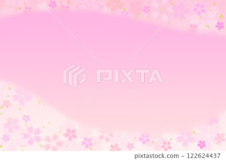 春天櫻花日式背景框架 春天櫻花日式背景框架 122624437