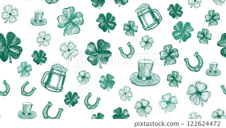 clover, vector, leaf 122624472