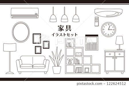 家具插圖集04 線描 家具插圖集04 線描 122624512