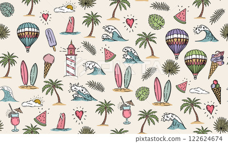 pattern, seamless, tropical 122624674
