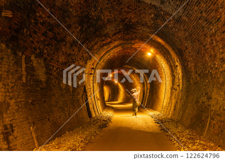 [Gunma Prefecture] People walking through the Aputo Road promenade tunnel 122624796