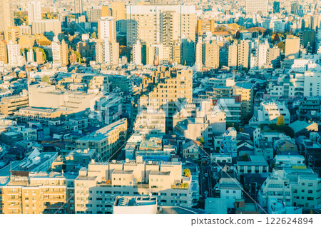 Tokyo cityscape at dusk in winter Tokyo cityscape at dusk in winter 122624894