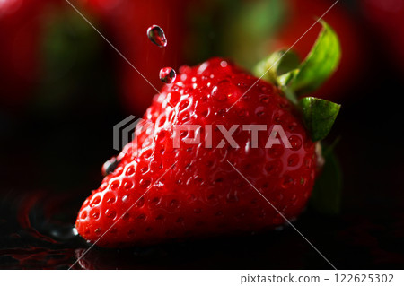 Strawberries with water drops Strawberries with water drops 122625302