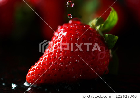 Strawberries with water drops Strawberries with water drops 122625306