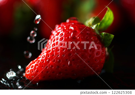 Strawberries with water drops Strawberries with water drops 122625308