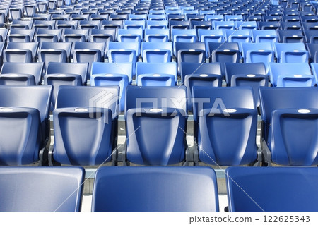 Seats lined up in the stadium Seats lined up in the stadium 122625343