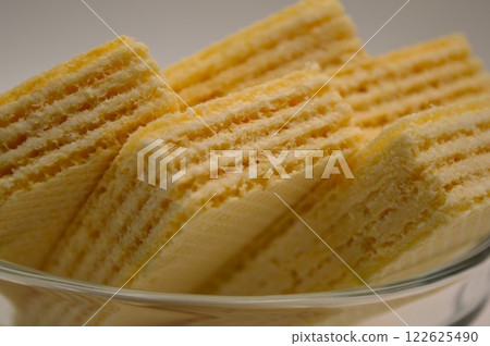 Wafers in a glass bowl 122625490
