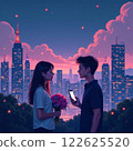 Future Love in a Neon Cityscape 122625520