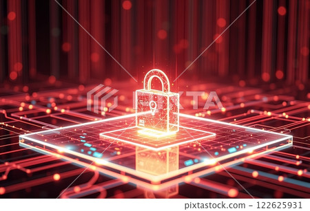 Data protection and cyber security abstract background. 122625931
