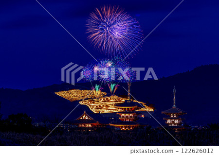 Wakakusayama Burning and Fireworks (Yakushiji Five-Story Pagoda) -20 122626012